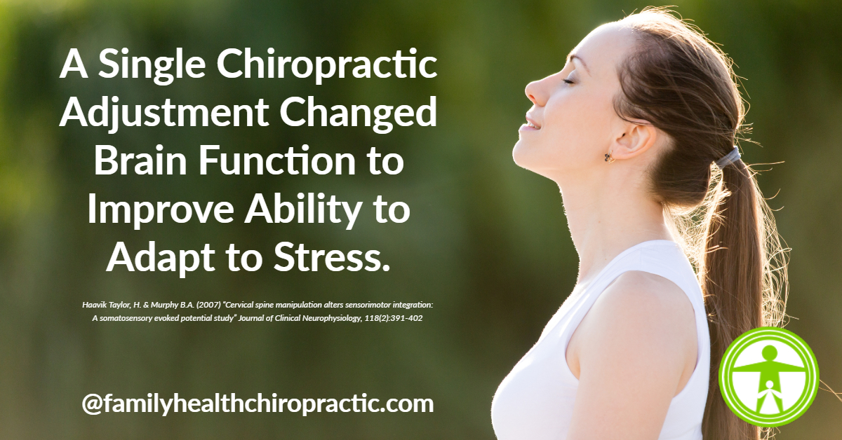 Chiropractic Adjustment Improves Sense of Well Being