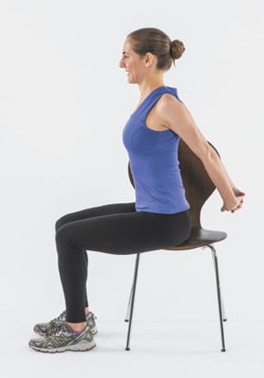 Austin chiropractor seated chest stretch