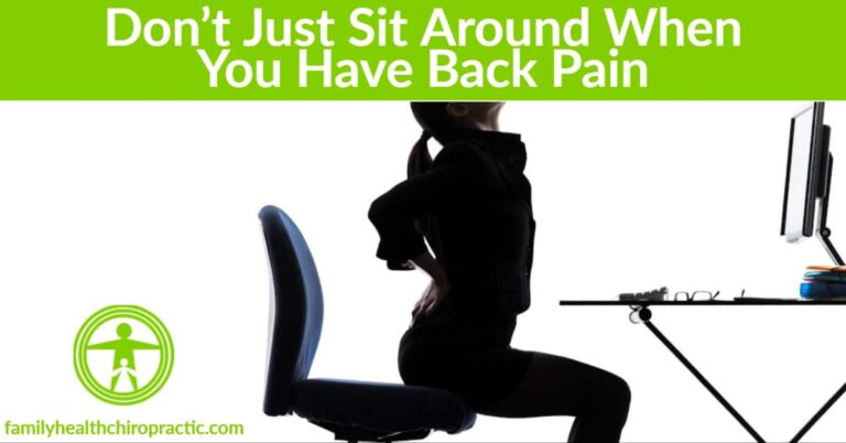 Dont sit with back pain