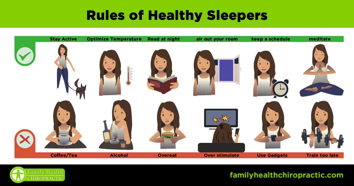 Healthy sleeping rules
