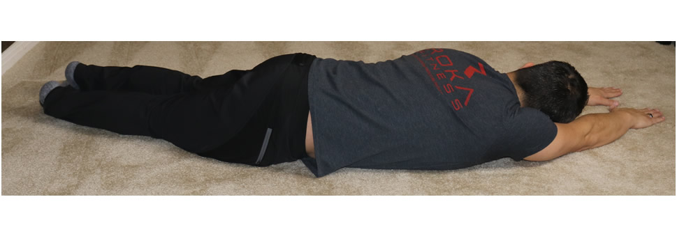 Prone side bending a