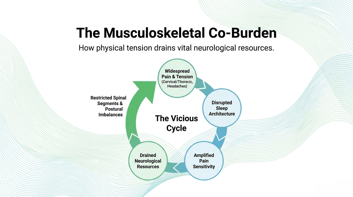 The Musculoskeletal Co-Burden of CFS: the vicious cycle of widespread pain, disrupted sleep, amplified sensitivity, and drained neurological resources