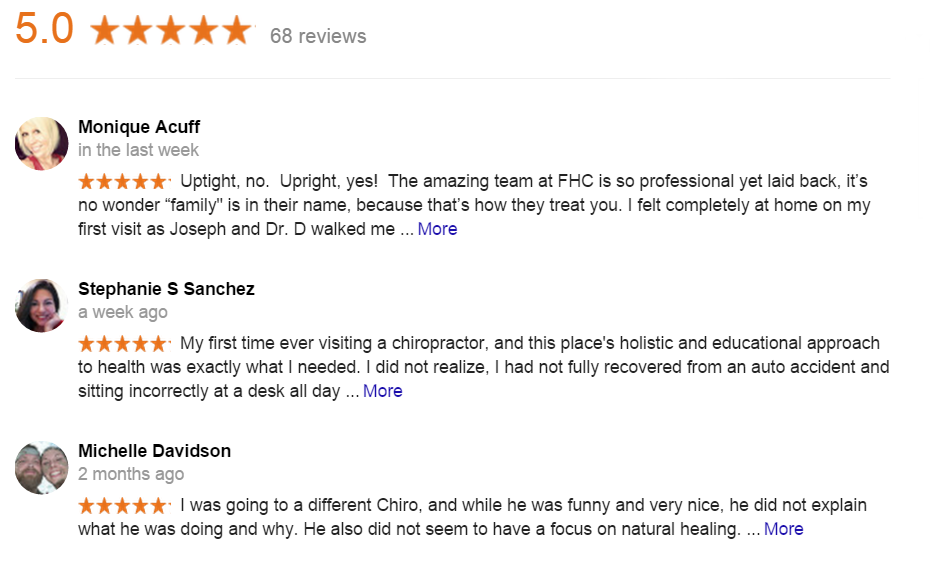 chiropractor austin google reviews