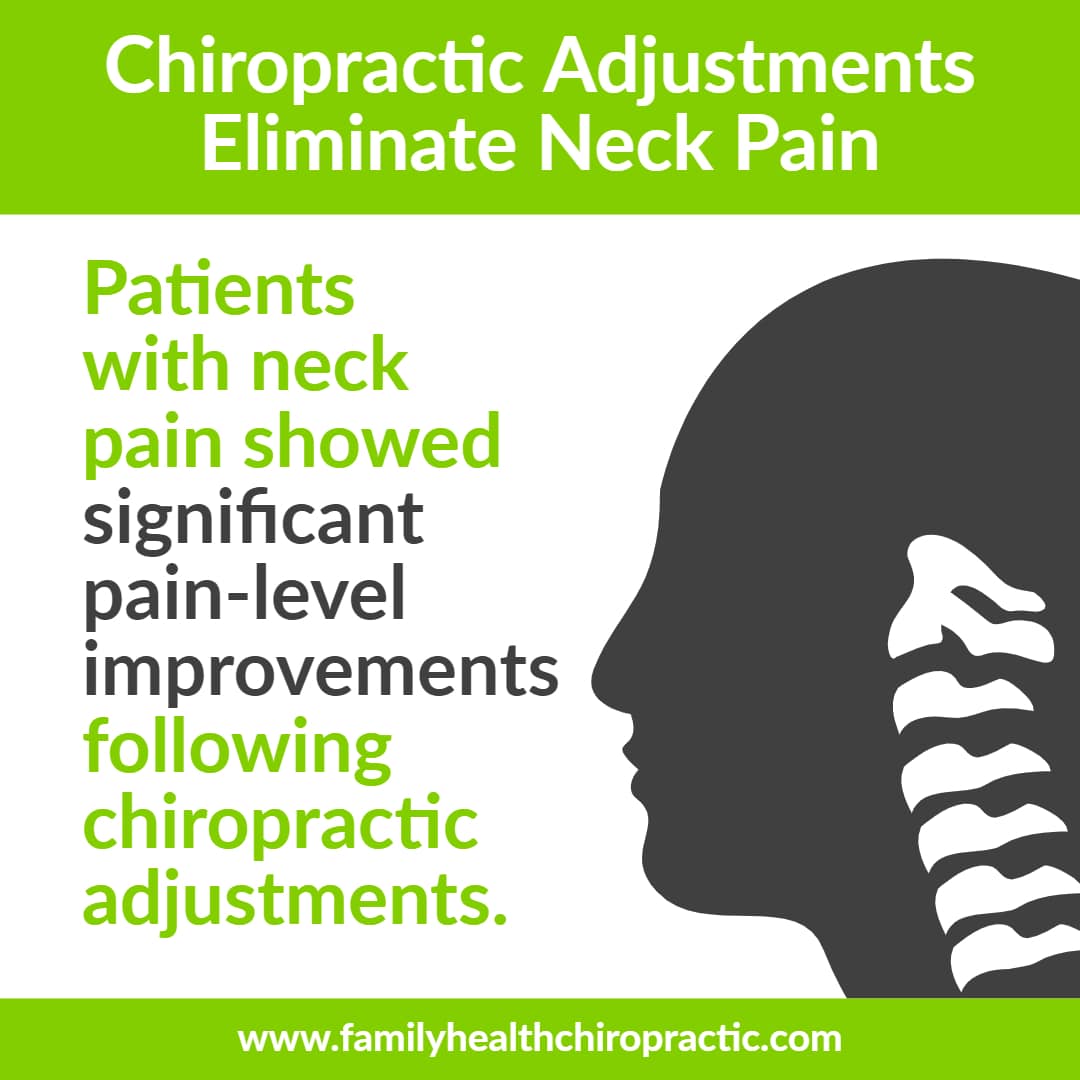 chiropractic adjustment benefits include eliminating neck pain