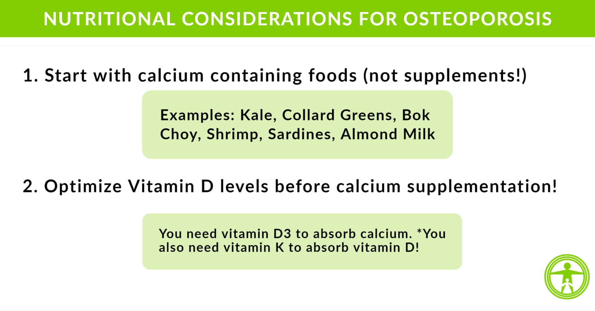 nutritional considerations for osteoporosis