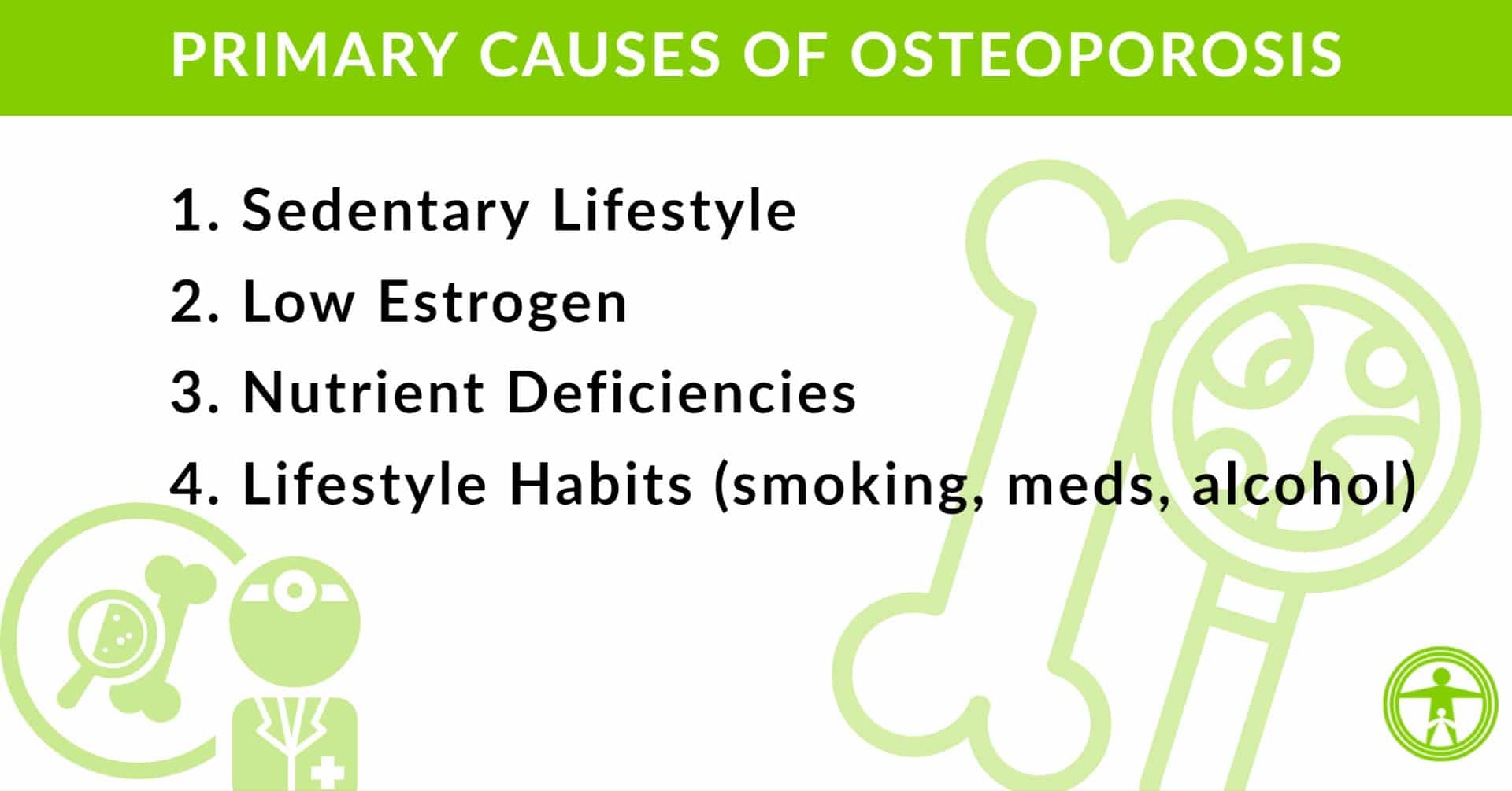 primary causes of osteoporosis